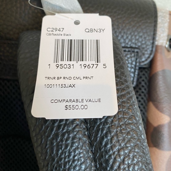 TURNER BACKPACK WITH CAMO PRINT (COACH C2947)
QB/SADDLE BLACK - Picture 7 of 7